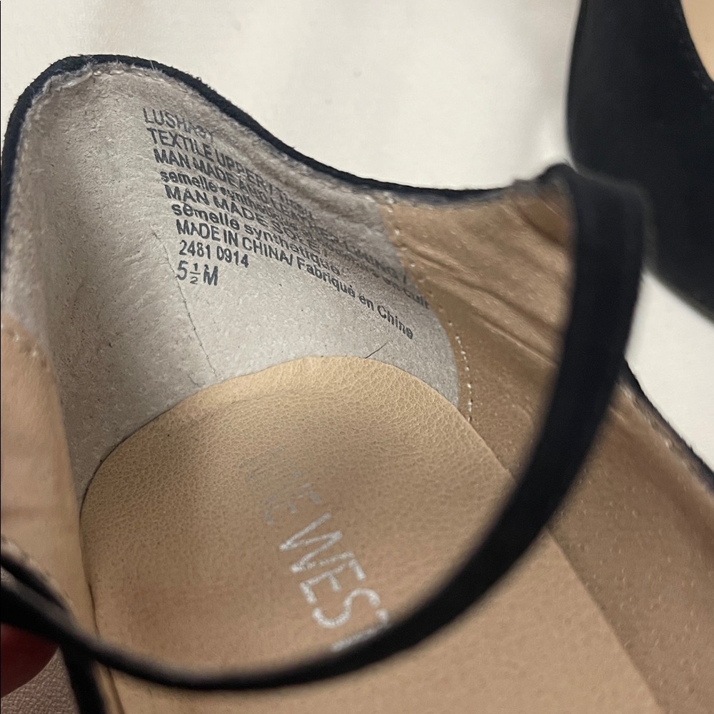 Nine West Black Suede Mary Jane Heels - Picture 3 of 13